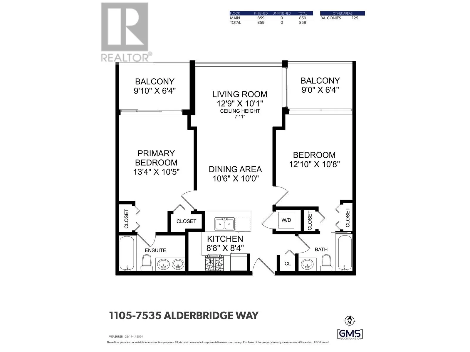 Apartment for rent: 1105 7535 Alderbridge Way, Richmond, British Columbia V6X 4L2