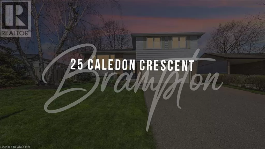 House for rent: 25 Caledon Crescent, Brampton, Ontario L6W 1C6