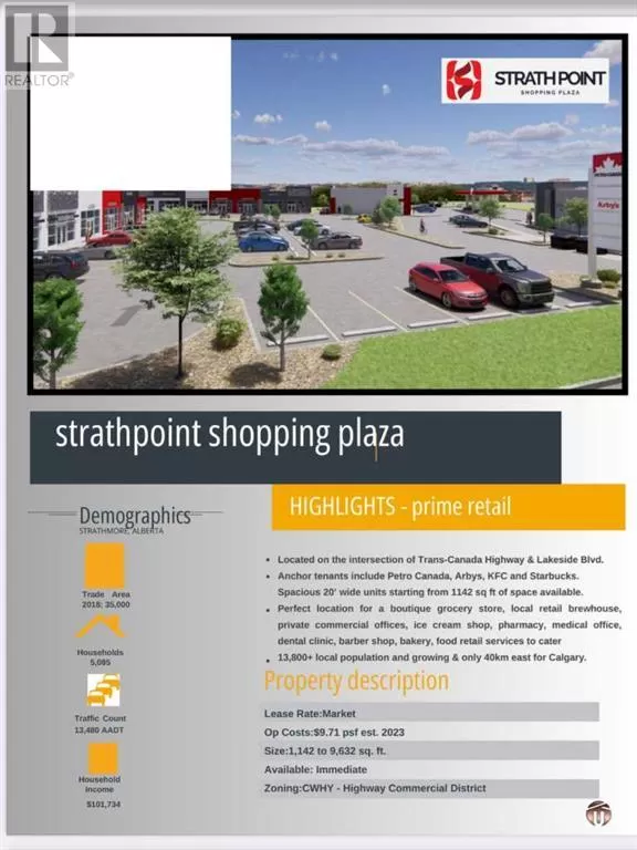 Retail for rent: 317, 80 A Archie Klaiber Trail, Strathmore, Alberta T1P 1B8