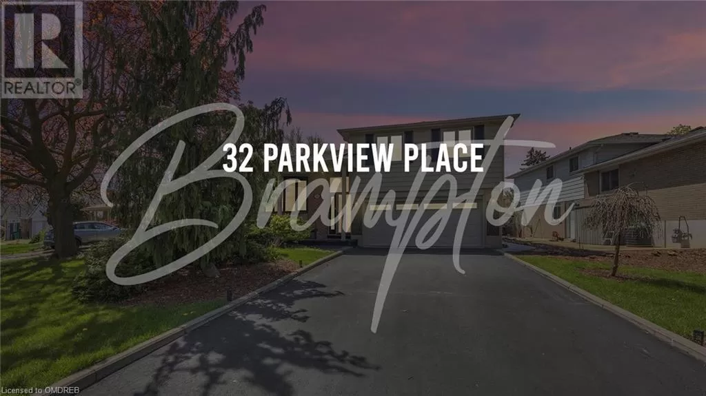 House for rent: 32 Parkview Place, Brampton, Ontario L6W 2G3