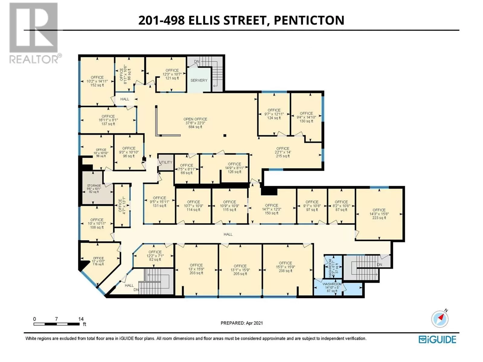 Offices for rent: 498 Ellis Street Unit# 201, Penticton, British Columbia V2A 4M2