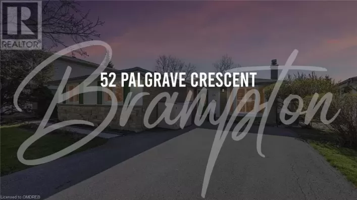 52 PALGRAVE Crescent, Brampton